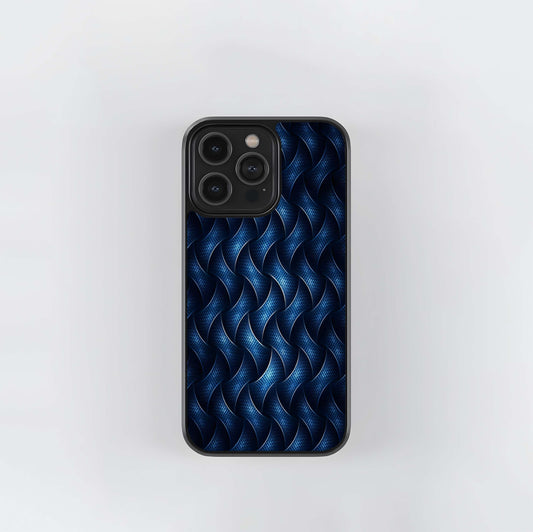 Blue Carbon Woven Glass Case