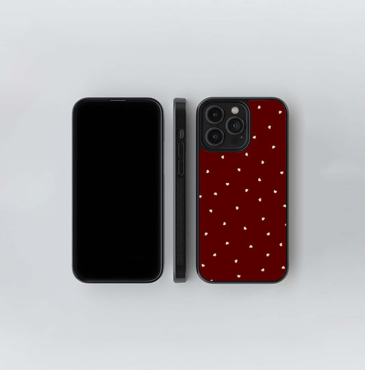 Heart white Glass Case / Cover