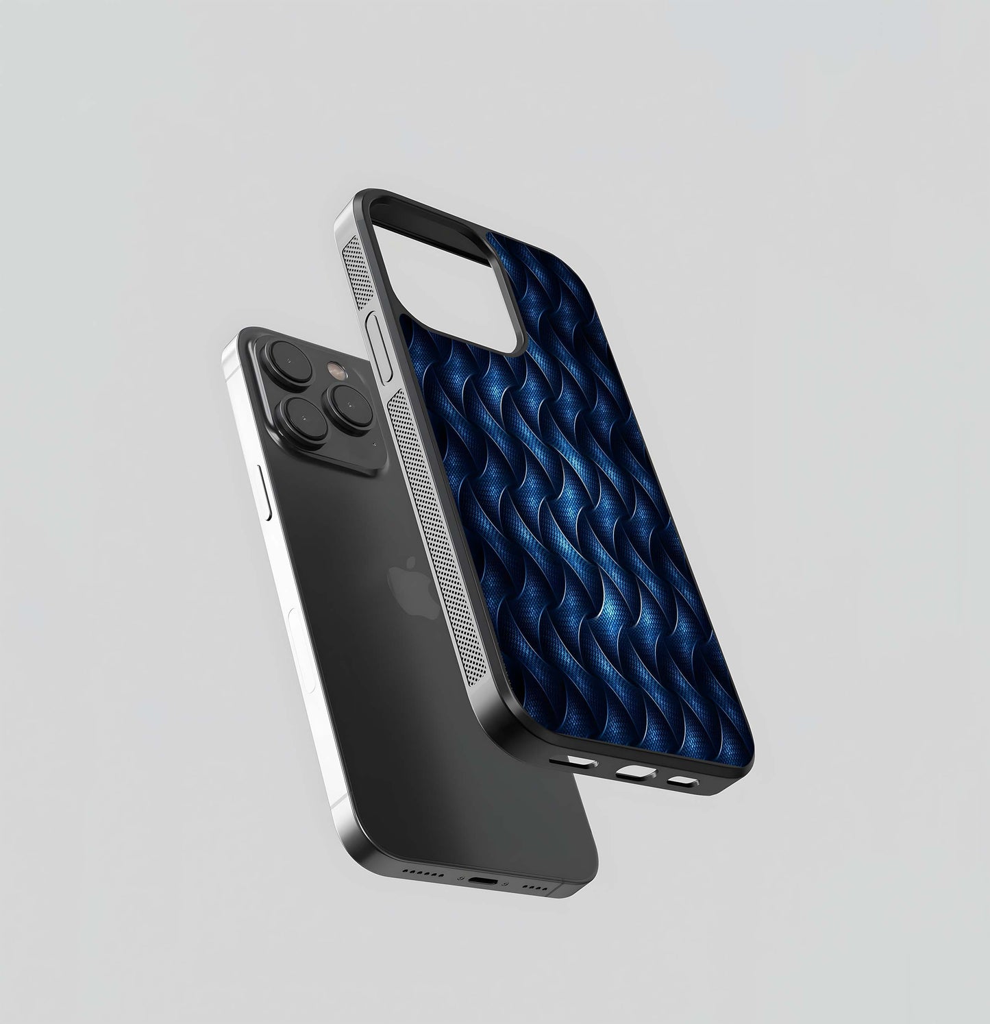 Blue Carbon Woven Glass Case