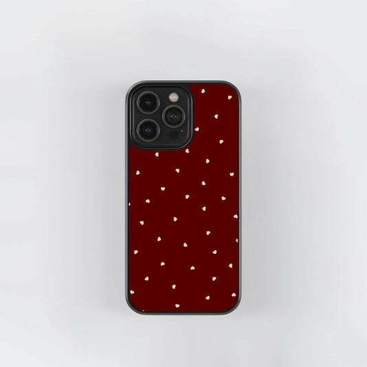 Heart white Glass Case / Cover