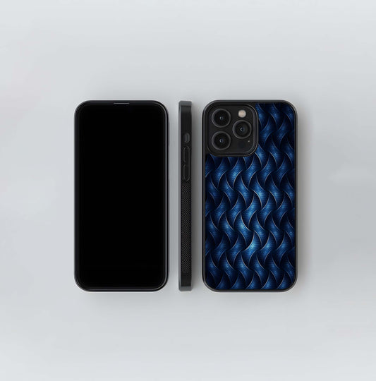 Blue Carbon Woven Glass Case