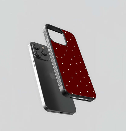 Heart white Glass Case / Cover