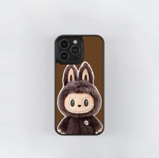 Fuzzy Rabbit Art Toy Labubu Glass Case