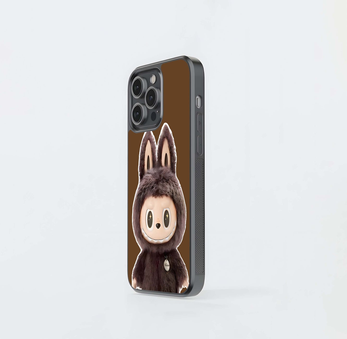 Fuzzy Rabbit Art Toy Labubu Glass Case