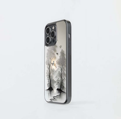 Paper-Cut Moonlight Grove Glass Case