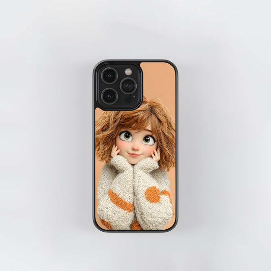 Cozy Cartoon Cutie Glass Case