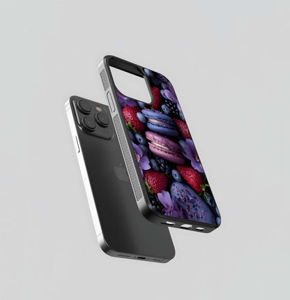 Berry Macaron Delight Glass Case