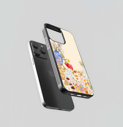 Aesthetic Retro Bloom Board Glass Case