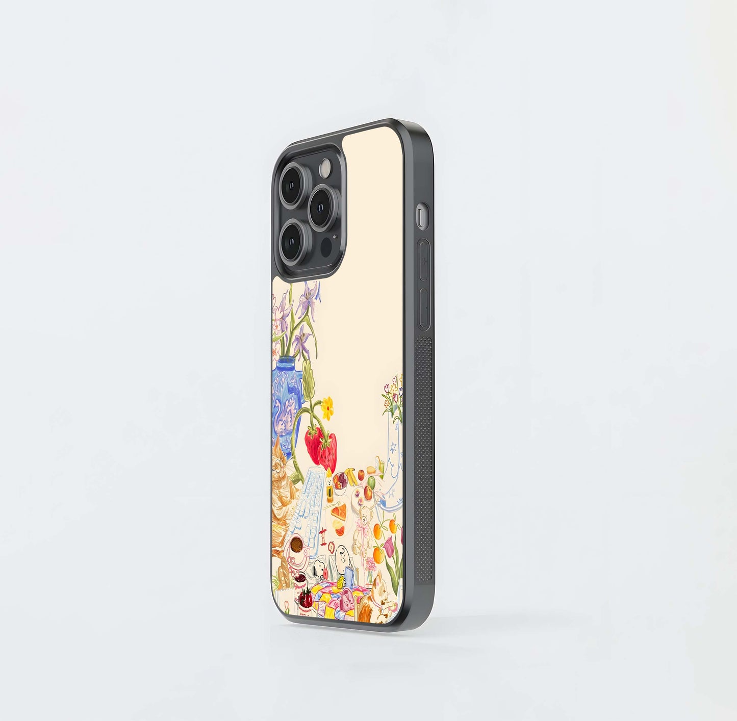 Aesthetic Retro Bloom Board Glass Case