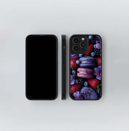 Berry Macaron Delight Glass Case