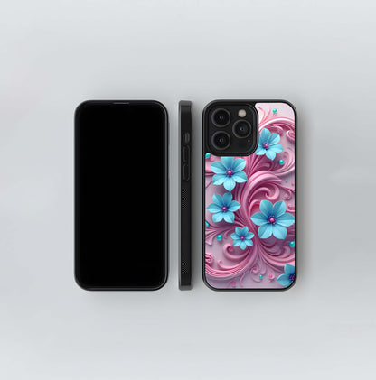 Pastel Floral Filigree Glass Case