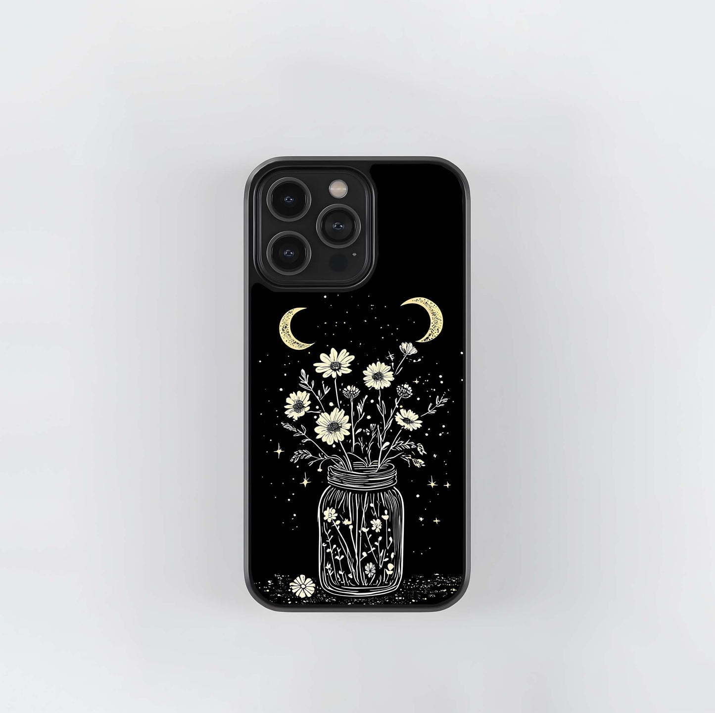 Night Jar Floral Illustration Glass Case