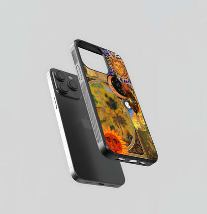 Aesthetic Shuffle Moon Glass Case