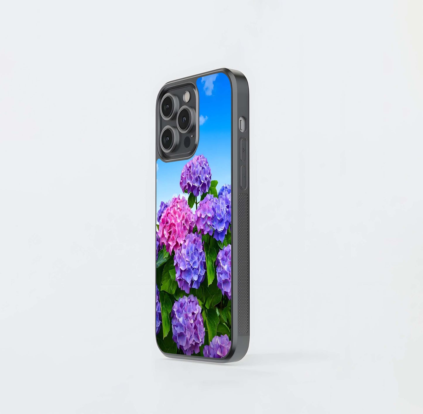 Bi-Color Hydrangea Sky Glass Case