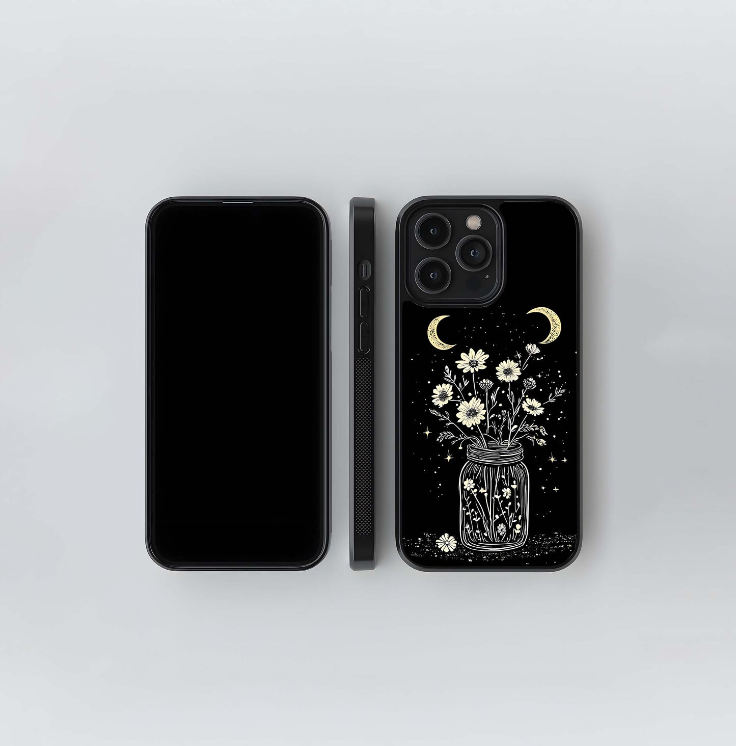 Night Jar Floral Illustration Glass Case