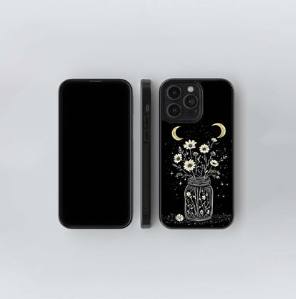 Night Jar Floral Illustration Glass Case