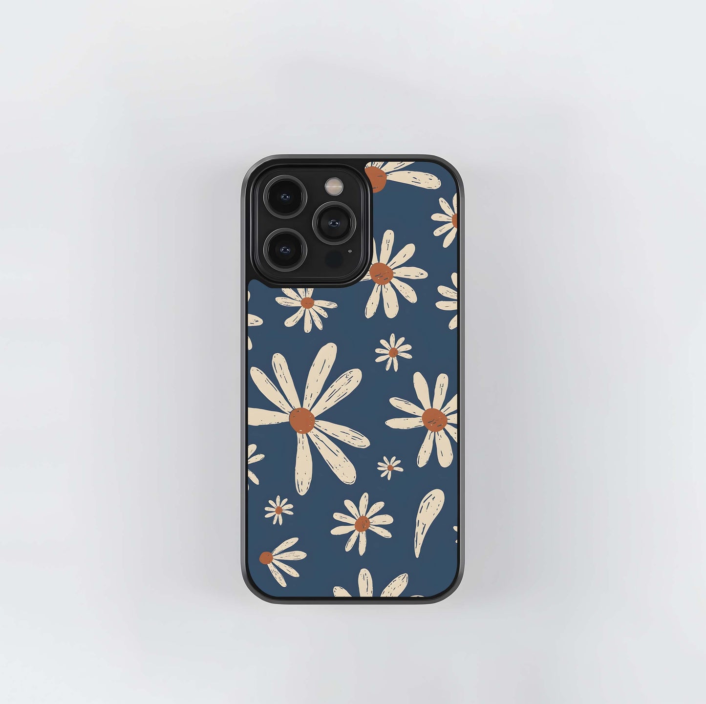 Daisy Flower Glass Case