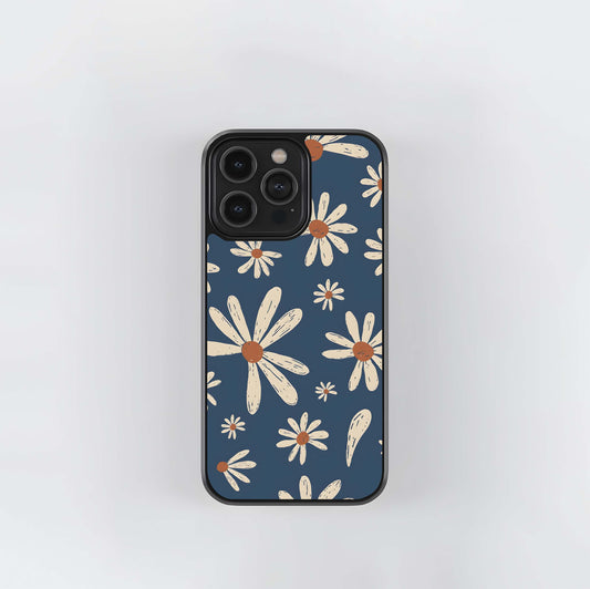 Daisy Flower Glass Case