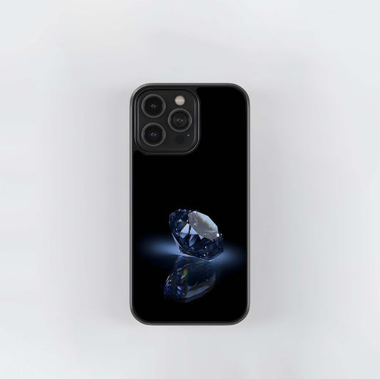 Luminescent Blue Diamond Glass Case