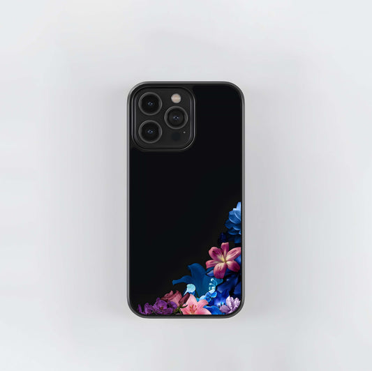 Noir Orchid Bloom Glass Case