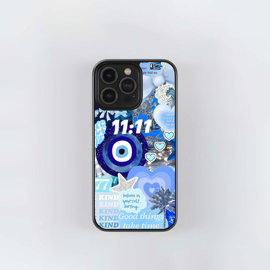 Blue Aesthetic Moodboard 11:11 Glass Case