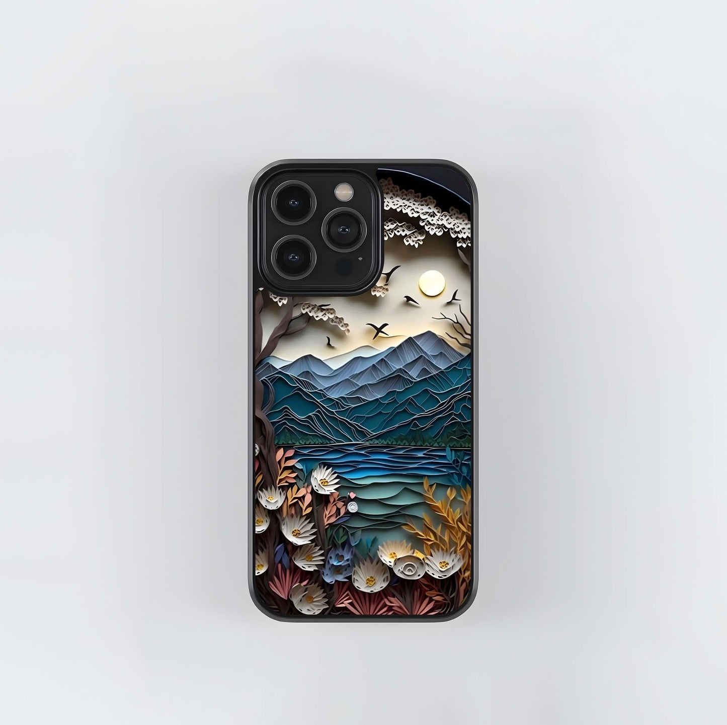 Paperic Blue Waving Scenery Glass Case