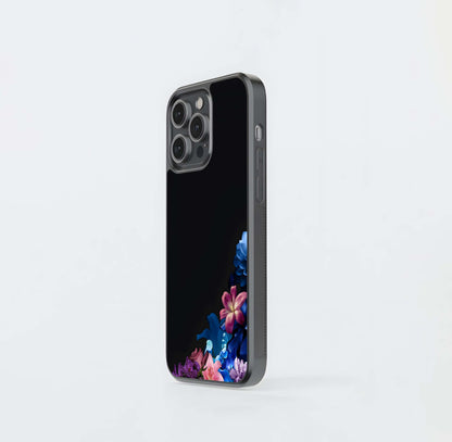 Noir Orchid Bloom Glass Case