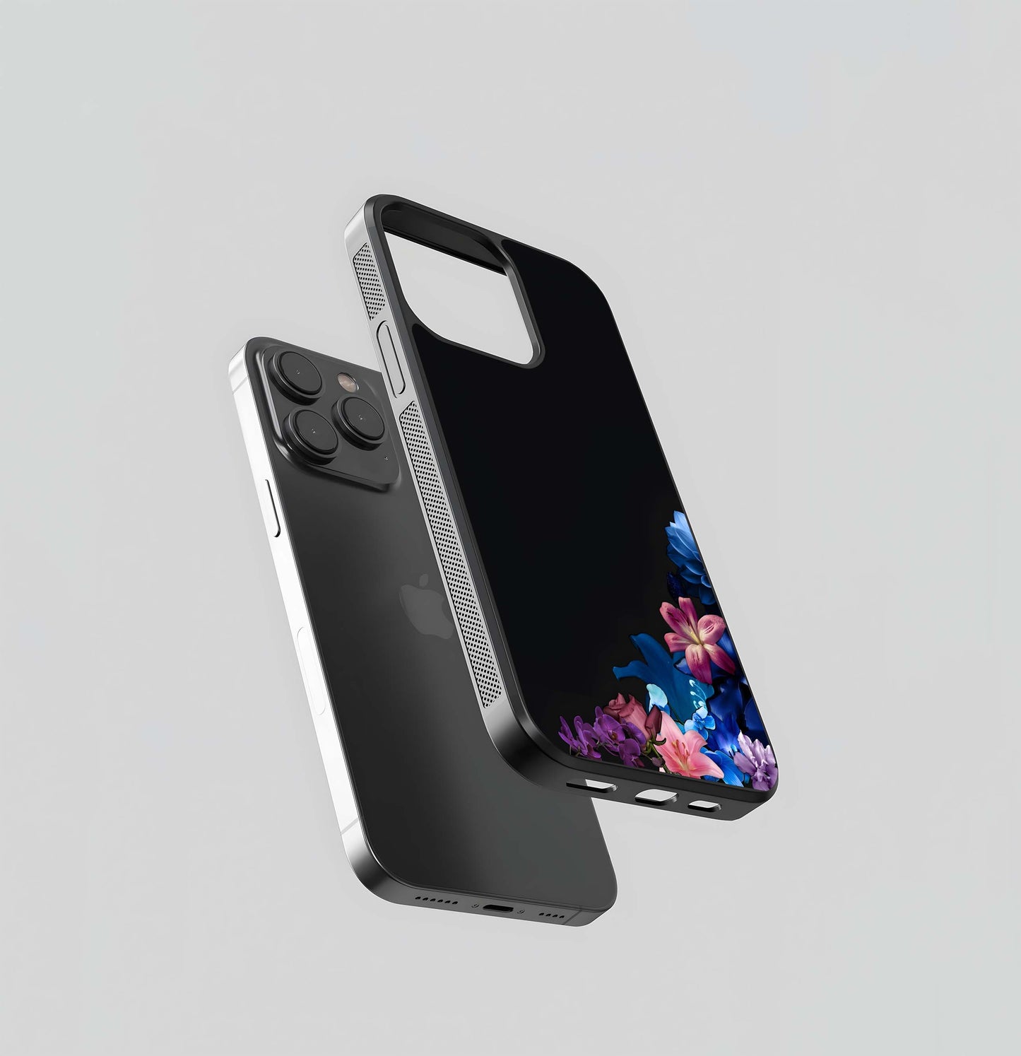 Noir Orchid Bloom Glass Case