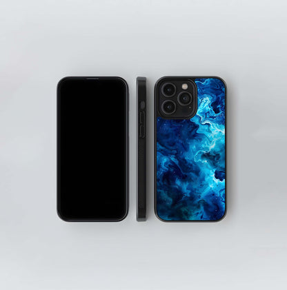 Dark Blue Marble Glass Case