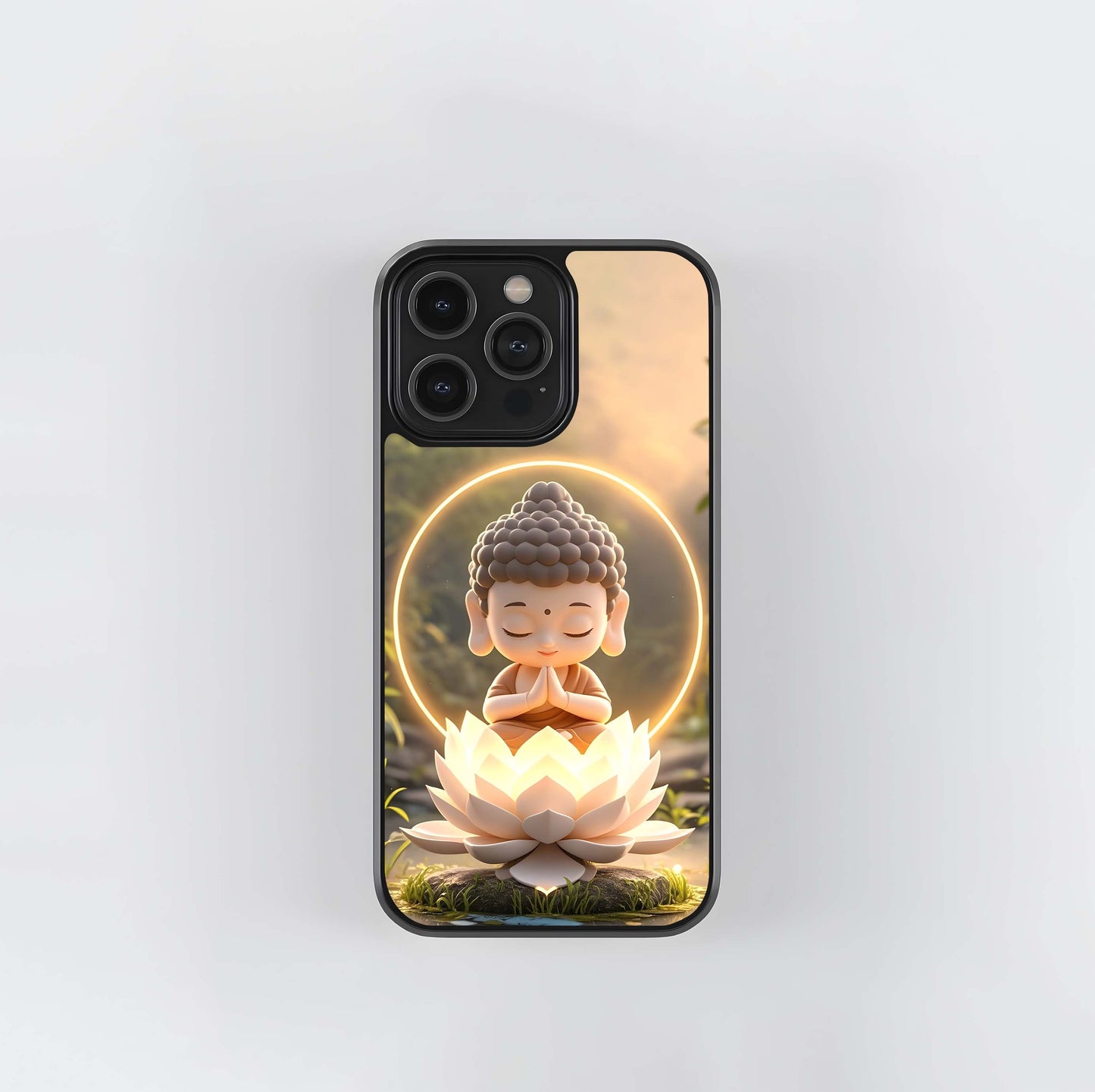 Zen Forest Baby Buddha Glass Case