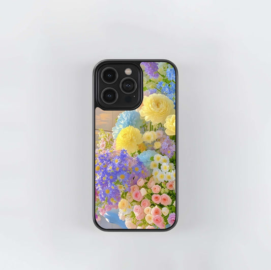 Pastel Spring Bouquet Glass Case