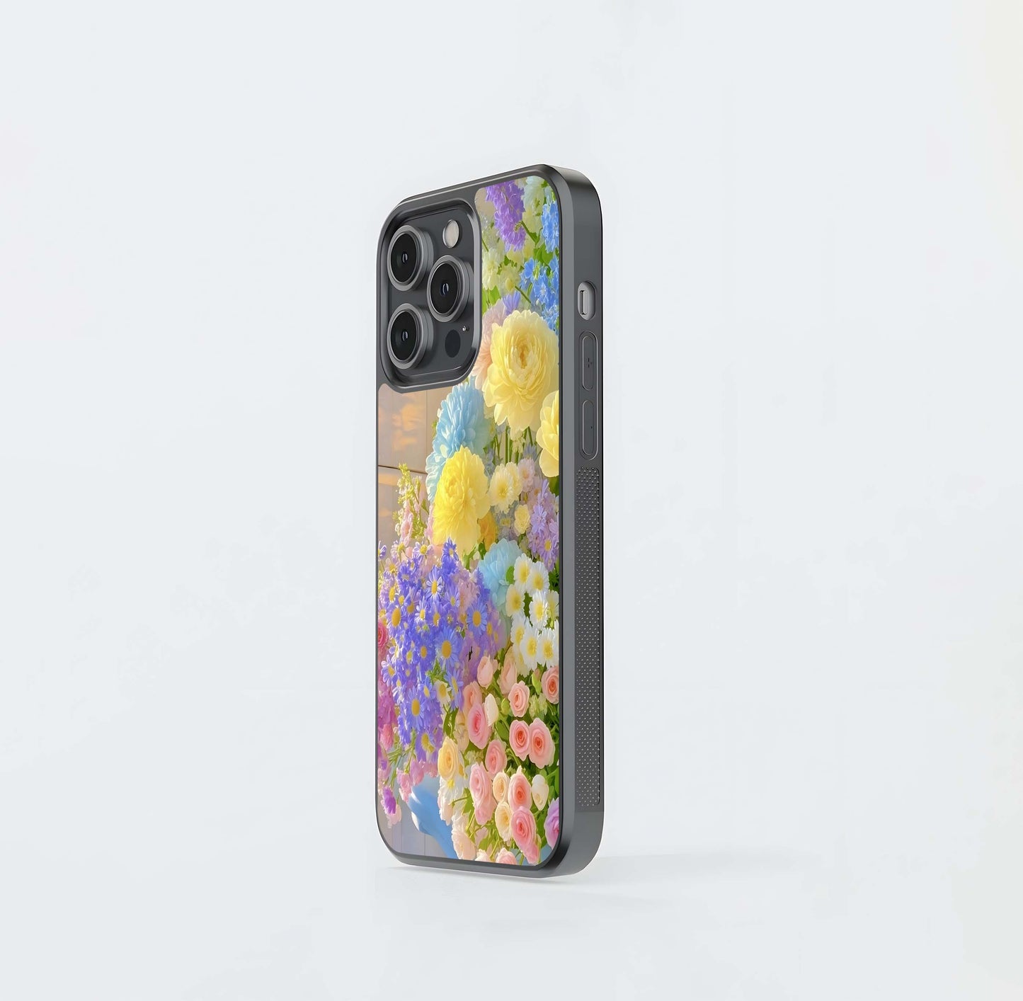 Pastel Spring Bouquet Glass Case