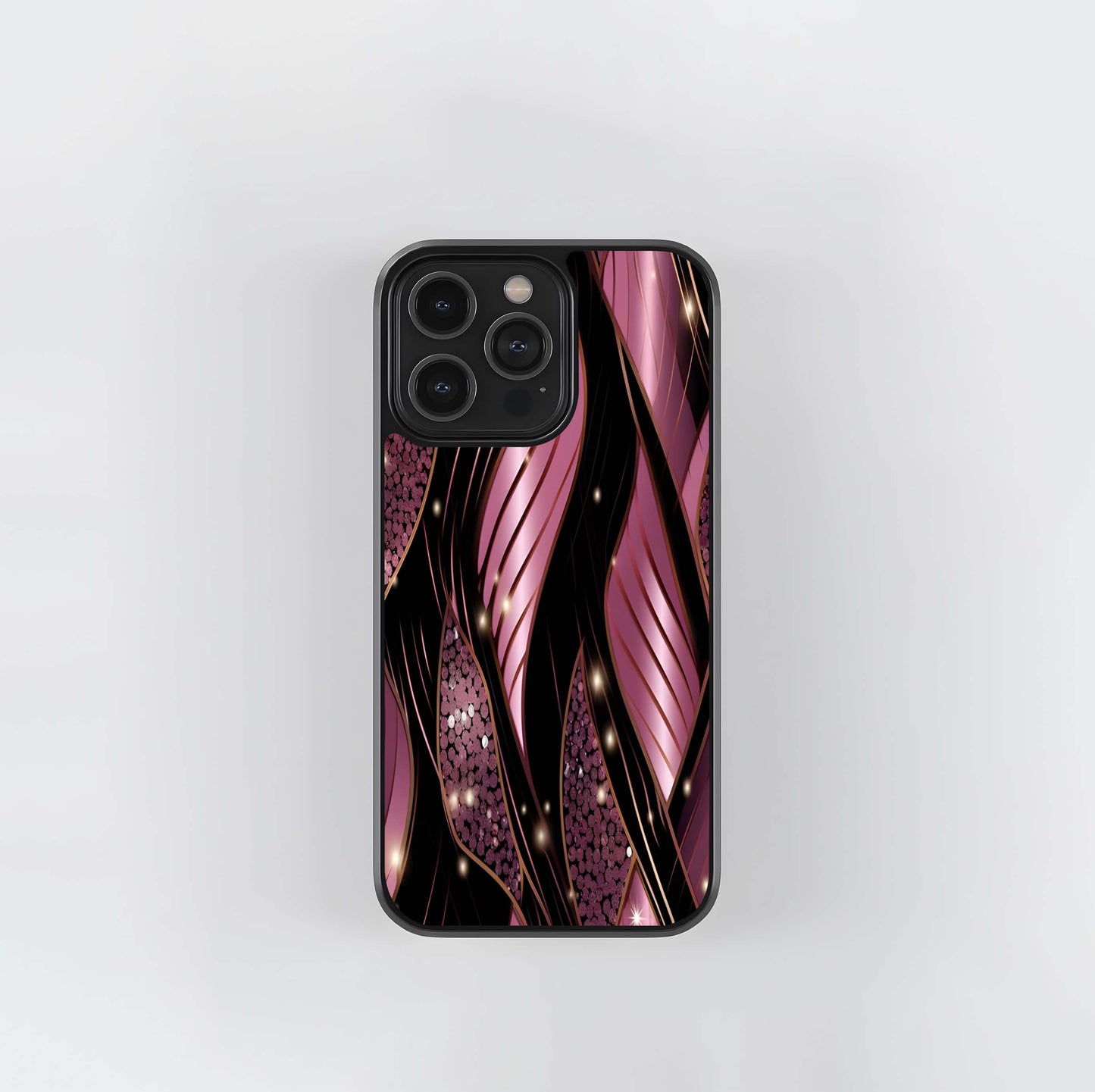 Black & Mauve Art Deco Glass Case