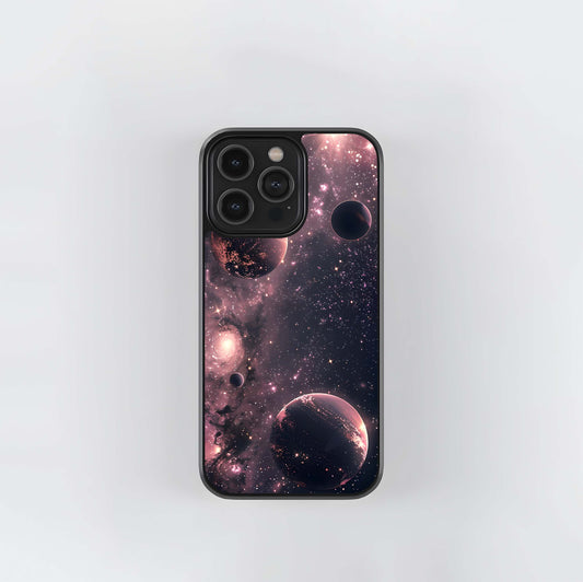 Cosmic Galaxy & Planets Glass Case
