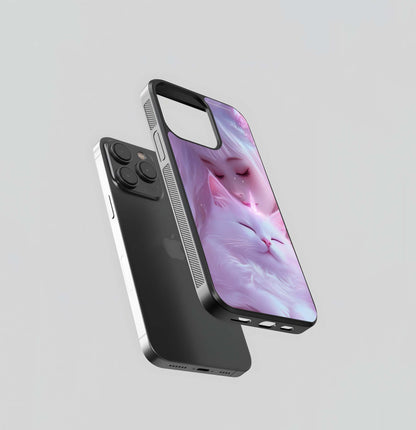 Unicorn Cat Cuddle Glass Case