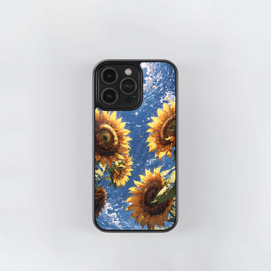 Heavenly Sunflower Rise Glass Case