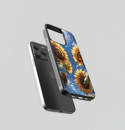 Heavenly Sunflower Rise Glass Case
