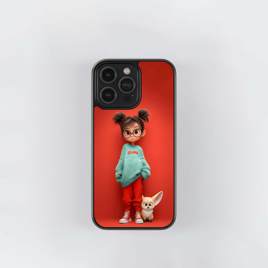 Pigtails and Fennec Fox Glass Case