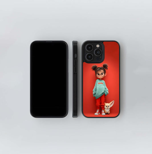 Pigtails and Fennec Fox Glass Case