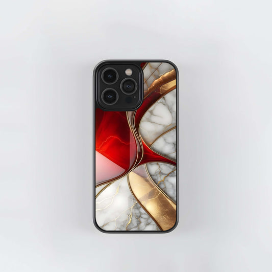 Pink & Aqua Liquid Ribbon Glass Case