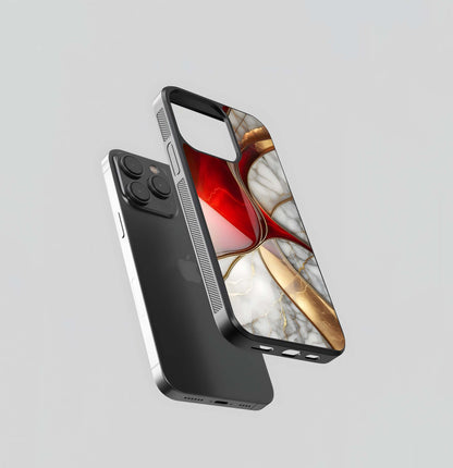 Pink & Aqua Liquid Ribbon Glass Case