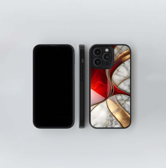 Pink & Aqua Liquid Ribbon Glass Case