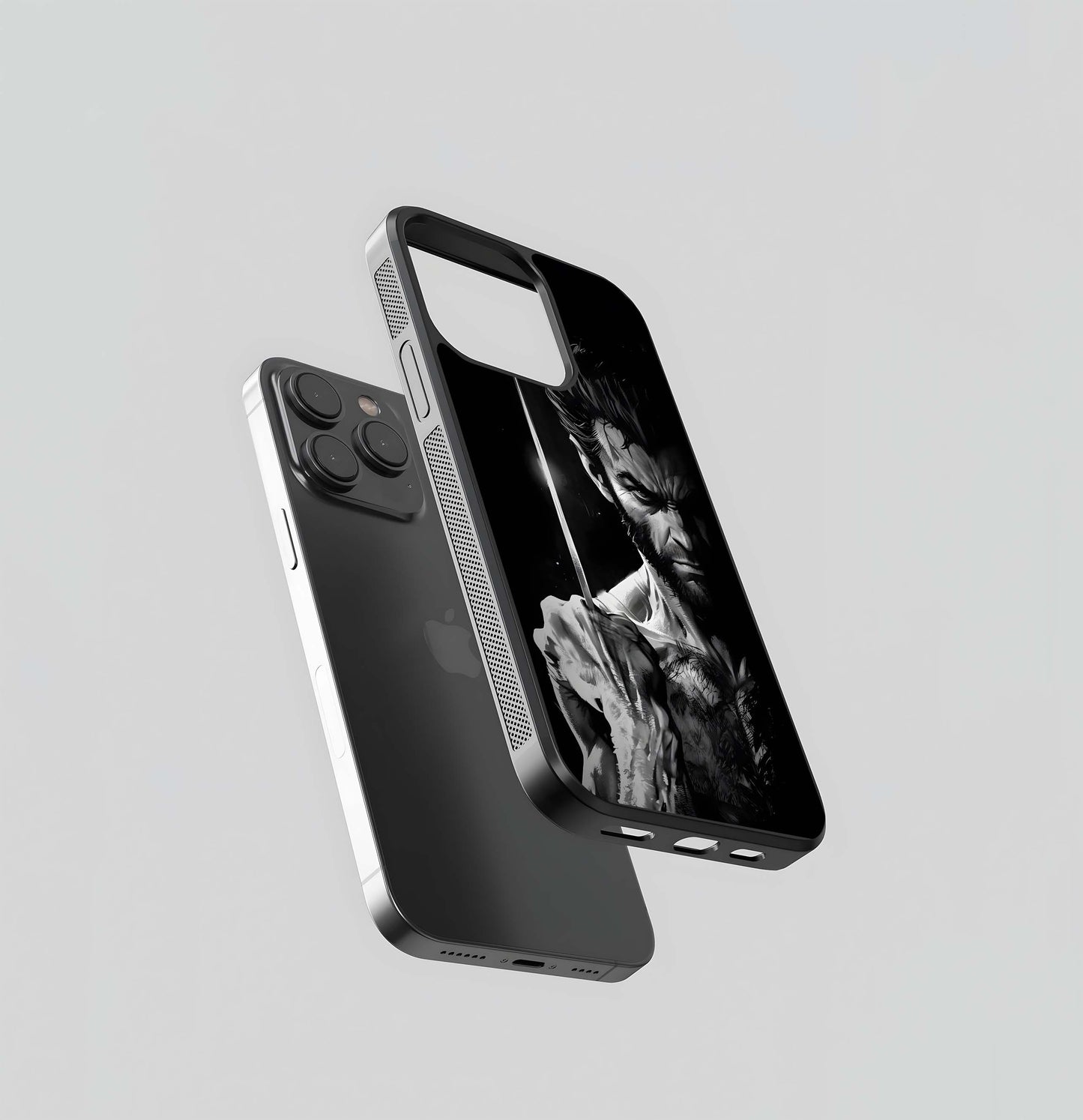 Wolverine's Fury (Monochrome) Glass Case