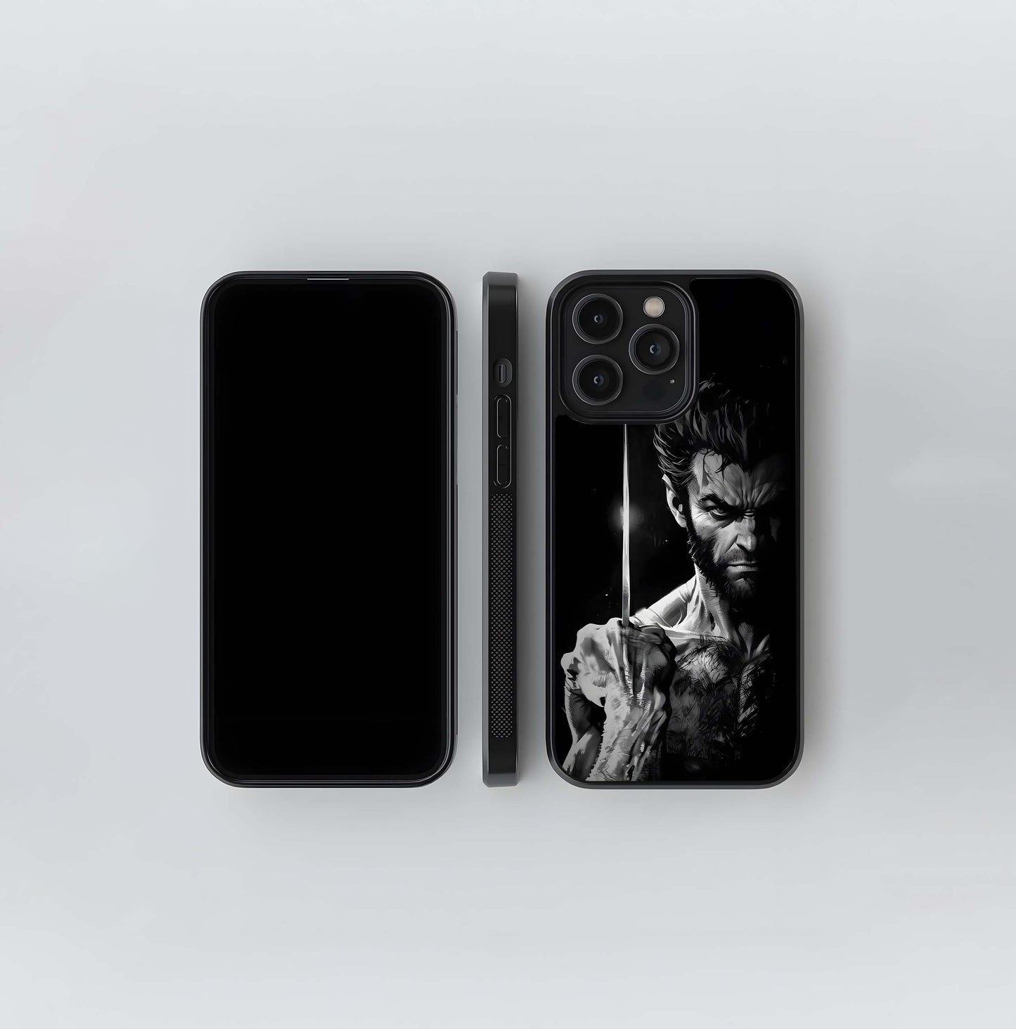 Wolverine's Fury (Monochrome) Glass Case