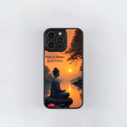 Sunset Lotus Meditation Glass Case