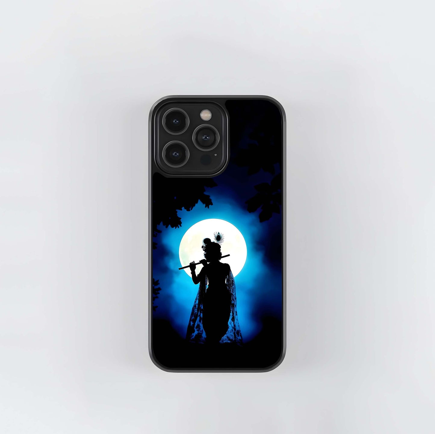 Dark Shade Krishna Glass Case
