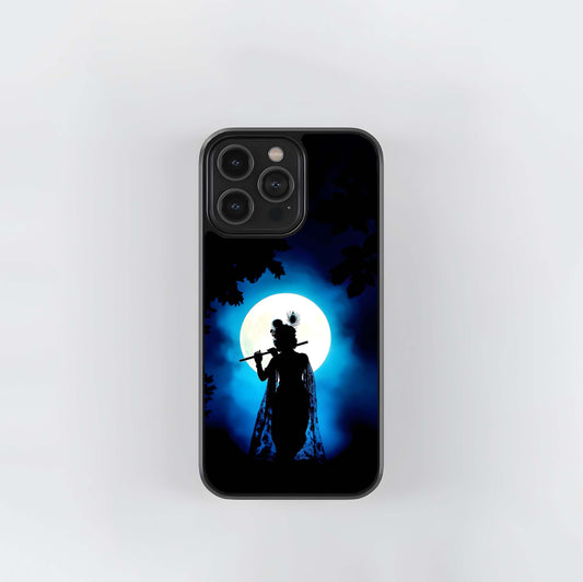 Dark Shade Krishna Glass Case