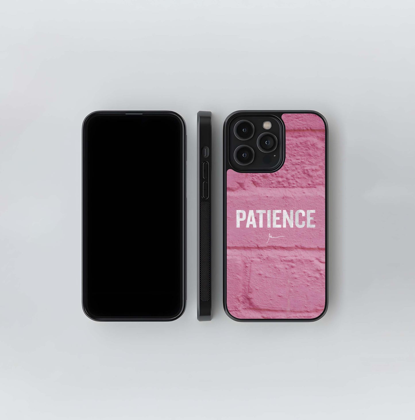 Pink Brick Patience Glass Case