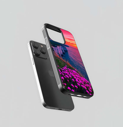 Pink Cliffside Sunset Glass Case