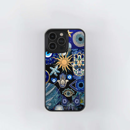 Evil Eye Charm Mix Glass Case / Cover